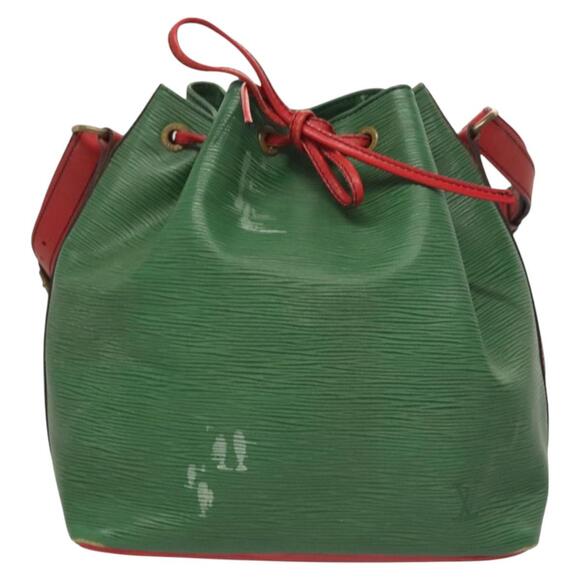 LOUIS VUITTON Epi Petit Noe Shoulder Bag Bicolor Green Red M44147 - Picture 2 of 13